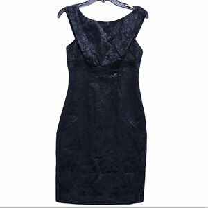 Maggy London Black Sleeveless Formal Cocktail Mini Dress Size 2